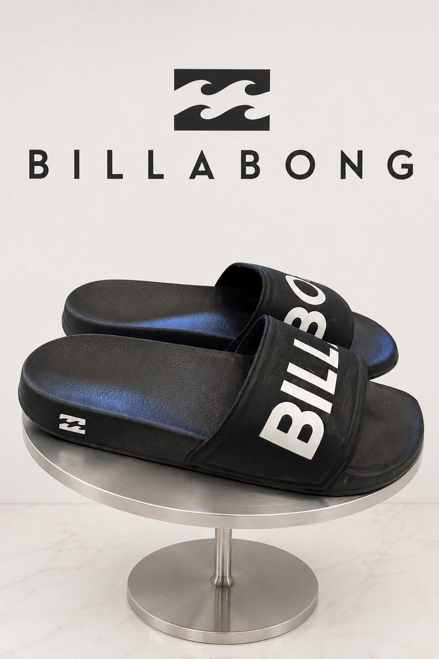 Billabong All Day Slide Sandals Black White Men’s 7.5